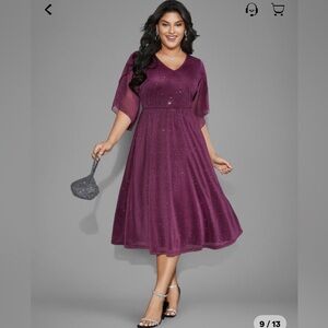 Elegant Deep Purple-red Evening Dress